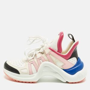 Louis Vuitton Lv Archlight Size 38.5 Multicolor Leather And Suede Low Top